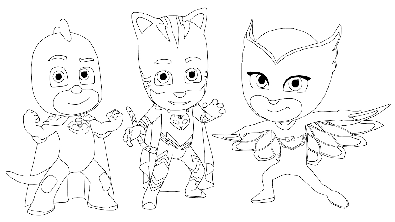 Pj mask coloring page - cat boy - for - kids - YouTube