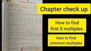 Learn about Multiples & factors||Class-4 Maths ||Chapter-6 Multiples|| Chapter check up||Oxford book