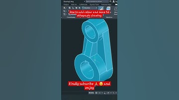 how to add colour to 3d othograpic drawing in Autocad? #autocad #tutorial #cadsoftware