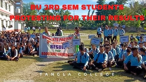 😱 Bodoland University 3rd sem Protest for their  Results  ||Tangla College #Udalguri