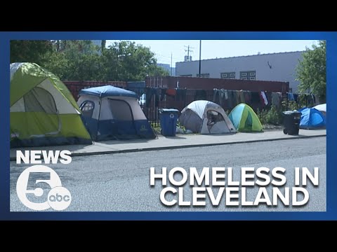 Growing homeless encampment in Cleveland