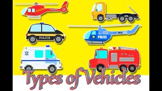 Vehicle names, types of vehicles in English, vehicles vocabulary words, modes of transport
