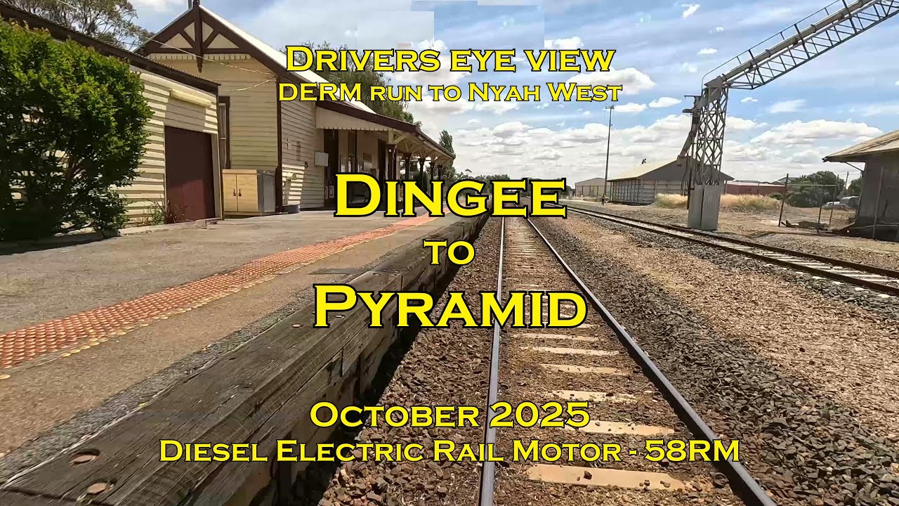 Drivers eye view, Dingee to Pyramid, DERM, Oct 2025