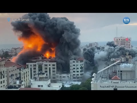 Gazze’de İsrail füzesiyle binanın yıkılma anı kamerada| VOA Türkçe