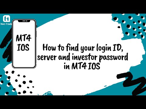 How to find my login-ID, server and investor password in MT4 for IOS