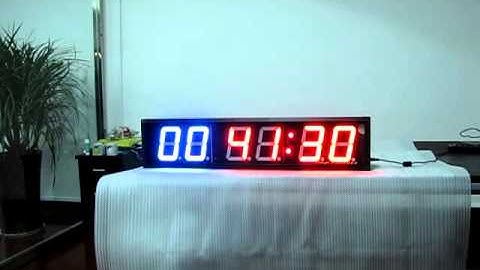 JI2B+4R Indoor LED Interval Timer TABATA Workout GYM clock LED-INTERVAL-TIMER.COM
