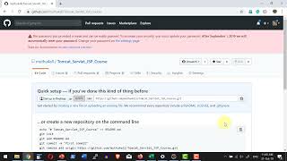 Apache Tomcat - JSP - Servlet -  Push Code To GitHub - Video 12