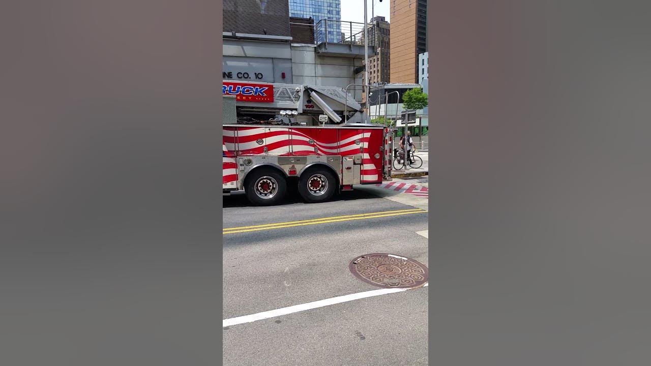 FDNY MEMORIAL DAY WTC TRUCK AMERICAN FLAG New York City Fire Department