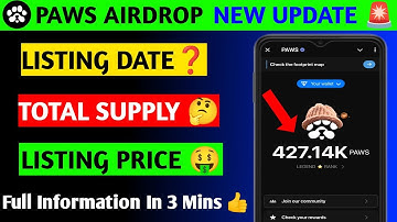 Paws Airdrop A2Z Update 🚨 | CWA
