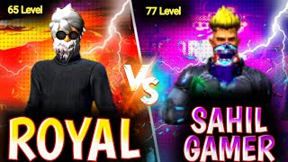 65 lavel Royal 444 vs 77 level sahil gamer ak 1vs1