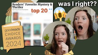 Reacting to the 2024 Goodreads Choice Awards (Mystery/Thriller - Top 20) 🏆