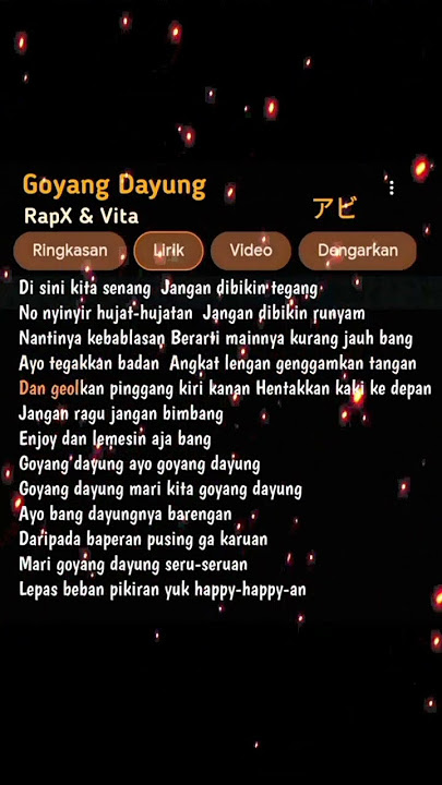 Lirik Lagu Dj Goyang Dayung #gamon #storywa #beranda #fyp #fypシ #fyp #sadstory #lyricsgoogle