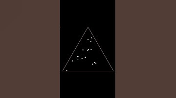 Triangles Bouncing Inside a Perfect Triangle 🛆✨ | Procedural Physics #shorts #gravity #simulation