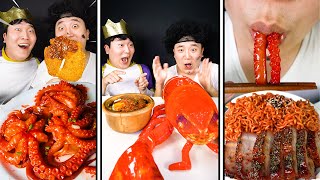 Spicy food challenge | Spicy 🔥 Octopus 🐙Spicy noodle ASMR Mukbang