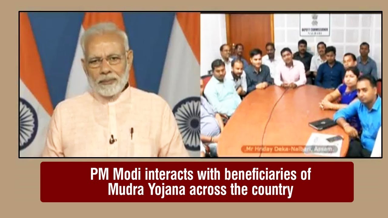 PM Modi interacts with beneficiaries of Mudra Yojana across the country ...