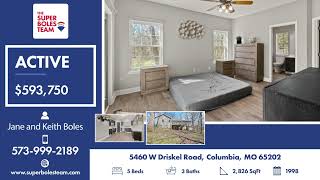 Active in 5460 W Driskel Road, Columbia, MO 65202 Contact me for a showing!