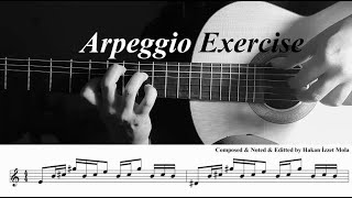 PDF Sample Arpeggio Exercise guitar tab & chords by Hakan İzzet Mola.