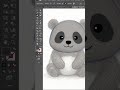 Cute Panda Face in Adobe Illustrator 🐼 | Easy Vector Art Tutorial #panda #pandapic #art