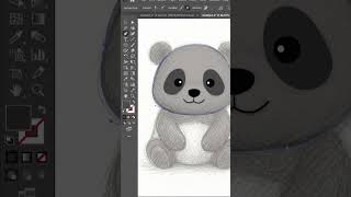 Cute Panda Face in Adobe Illustrator 🐼 | Easy Vector Art Tutorial #panda #pandapic #art