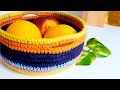 How to crochet a BASKET (with t-shirt yarn & wool) ♥ CROCHET LOVERS