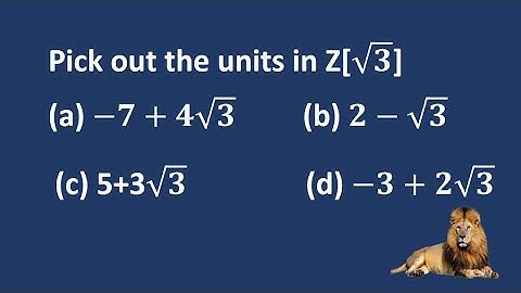 Unit of ring Z[√3]