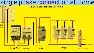 Single phase connection/single phase energy meter connection for Home