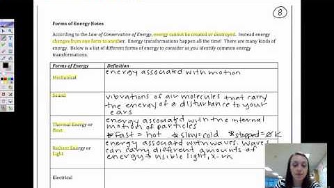 Energy Forms & Transformations