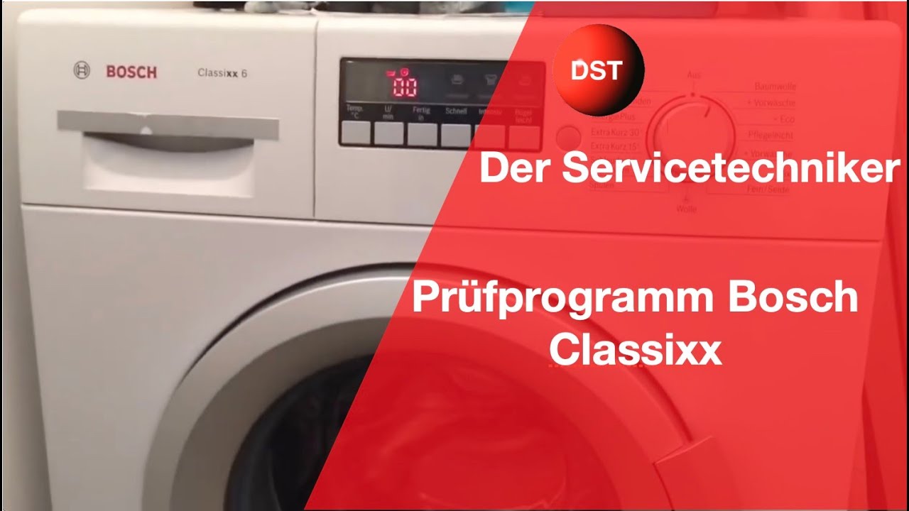 Prüfprogramm und Fehlerspeicher Waschmaschine Siemens Bosch Constructa -  YouTube