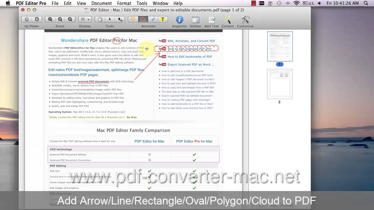 [Mac PDF Editor] How to Draw Arrow/Line/Oval and other Shapes on PDF pages?