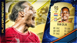 GOLD CARD 90 RATED VIRGIL VAN DIJK PLAYER REVIEW - FIFA 23 ULTIMATE TEAM