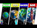 Minecraft Battle: NOOB vs PRO vs HACKER vs GOD: INSIDE EARTH HOUSE BASE BUILD CHALLENGE / Animation