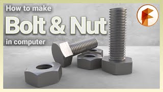 Fusion 360 How To Make Bolt And Nut In Computer Bolt Nut 3D Modeling 퓨전360 볼트너트 모델링