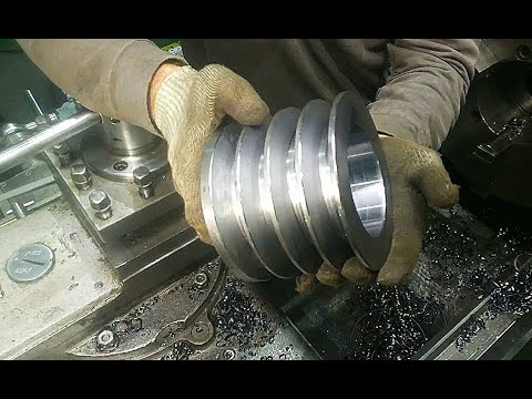 Видео: Шкив 4-х ручейковый. machining a part on a lathe