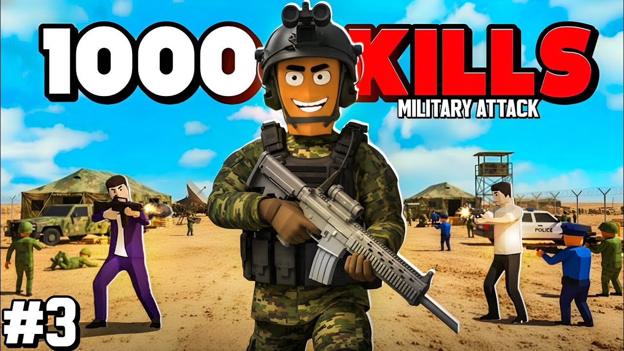 I Destroy Military Base In Dude Theft Wars 