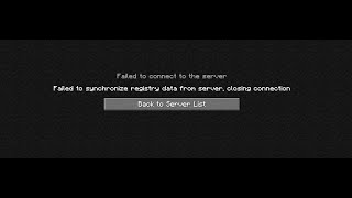 [4 fixes] – failed to synchronize registry data from server, closing connection minecraft aternos