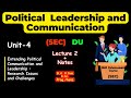 Chapter 4 Part 2 | Extending Political Communication &amp; Leadership: Research Issues &amp; Challenges SEC