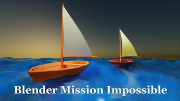 Blender Mission Impossible Animation | Blender Floating Boat Animation | Blender Ocean Simulation