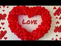 VALENTINES Day Heart Shape Balloon Garland / With Out Stand بادكنك آرايي #balloonarch#بادكنك آرائي