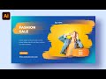 How To Make Landscape Social Media Banner | Fashion Sale| Adobe illustrator Tutorial