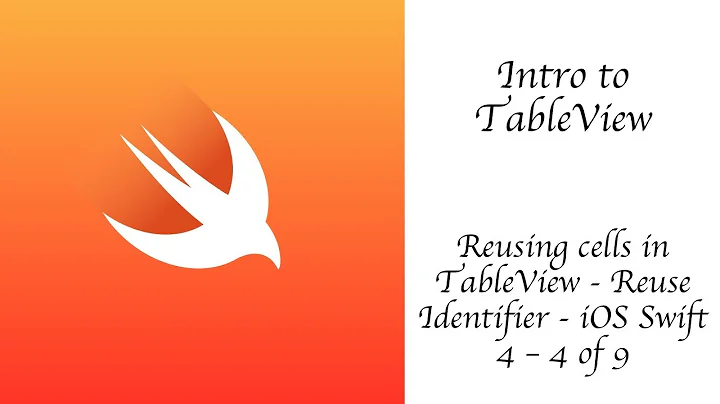 Reusing cells in TableView - Reuse Identifier - iOS Swift 4 - 4/9