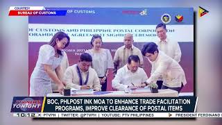 PTV: BOC, PHLPost ink MOA to enhance trade facilitation programs, improve clearance of postal items