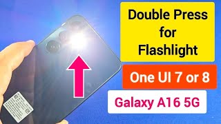 Double Press Power Button for flashlight Samsung Galaxy A16  screenshot 4