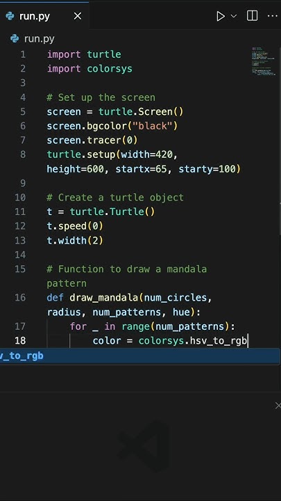 Animated mandala using python turtle #programming #python #coding - YouTube