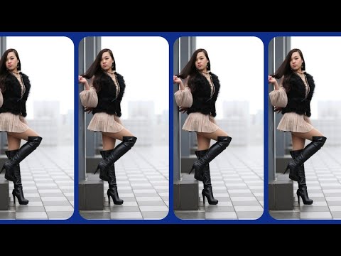 Vidéo: Bottes hautes chaudes hiver femme daim à talons - Bottes femme grises à lacets, Enjoin
