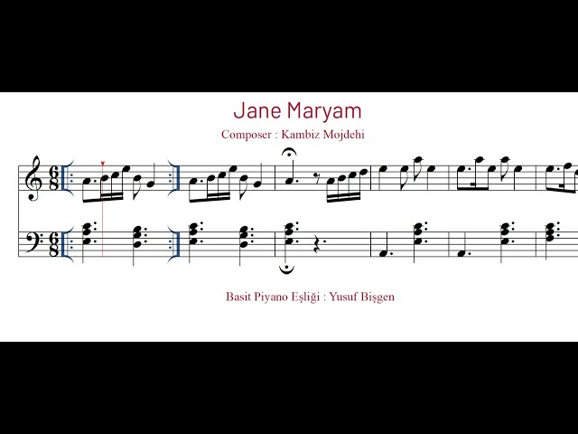 Jane Maryam - Basit Piyano Eşliği class=