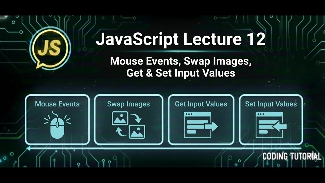 JavaScript 12 | Mouse Events, Swap Images, Get & Set Input Values - YouTube