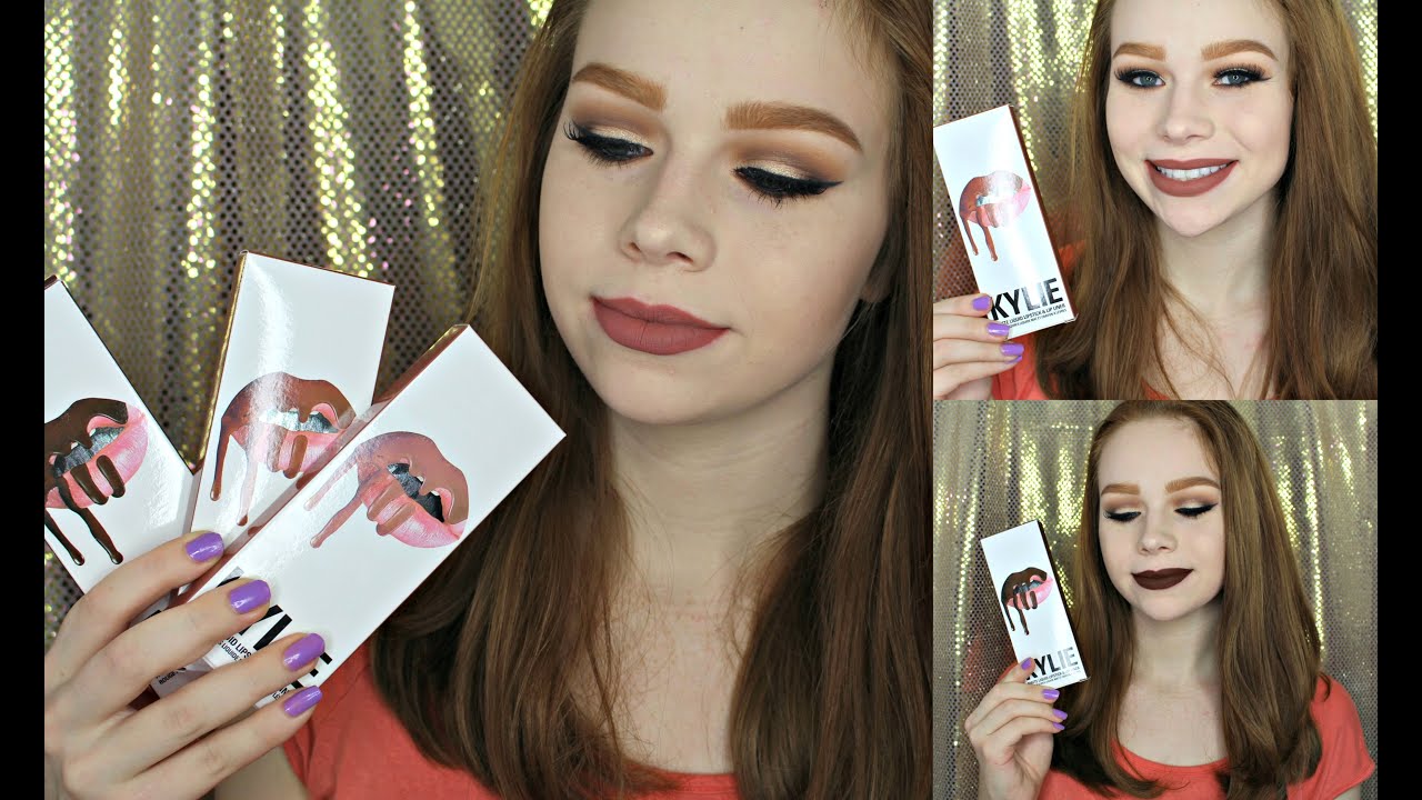 Kylie Lip Kits Lip Swatches + First Impression Review (All 3 Shades