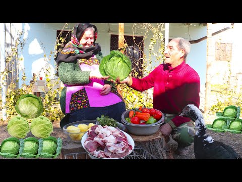 Nənəmin Bağında çox dadlı şabalıdlı,nar şirəsi ilə KƏLƏM DOLMASI bişirdik