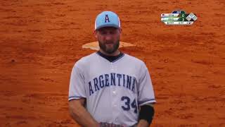 ワールドチャンピオンシップ  男子ソフトボール  アメリカ v アルゼンチン　平林金属 松田 World Championship Men’s Softball USA v Argentina