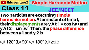 Two particles are executing simple harmonic motion.At an instant of time t, their displacements arey